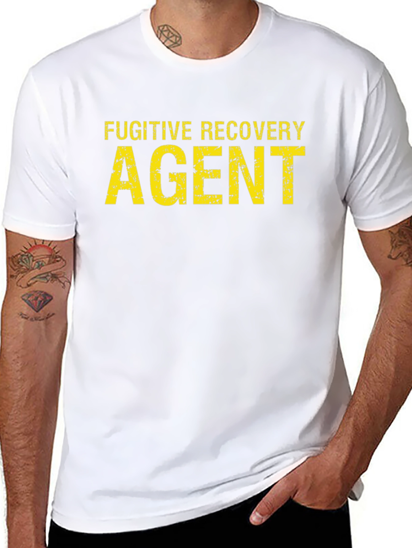 Fugitive Recovery Agent Graphic Tee - Black