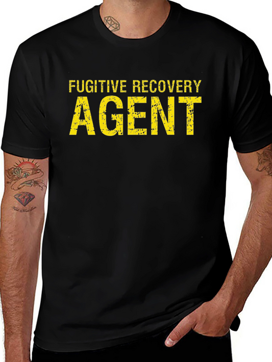 Fugitive Recovery Agent Graphic Tee - Black