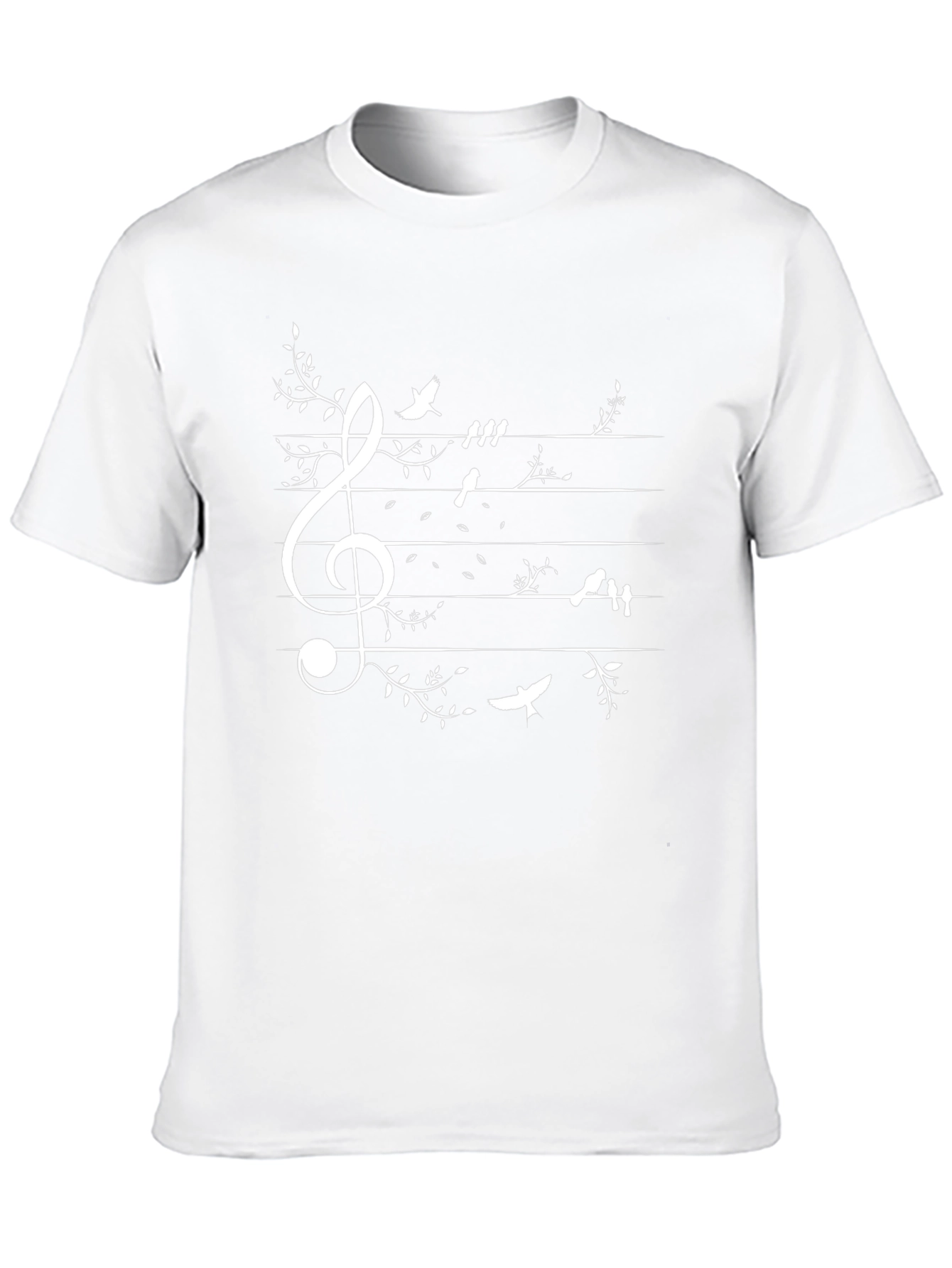 Musical Birds Tee - Treble Clef Staff T-Shirt