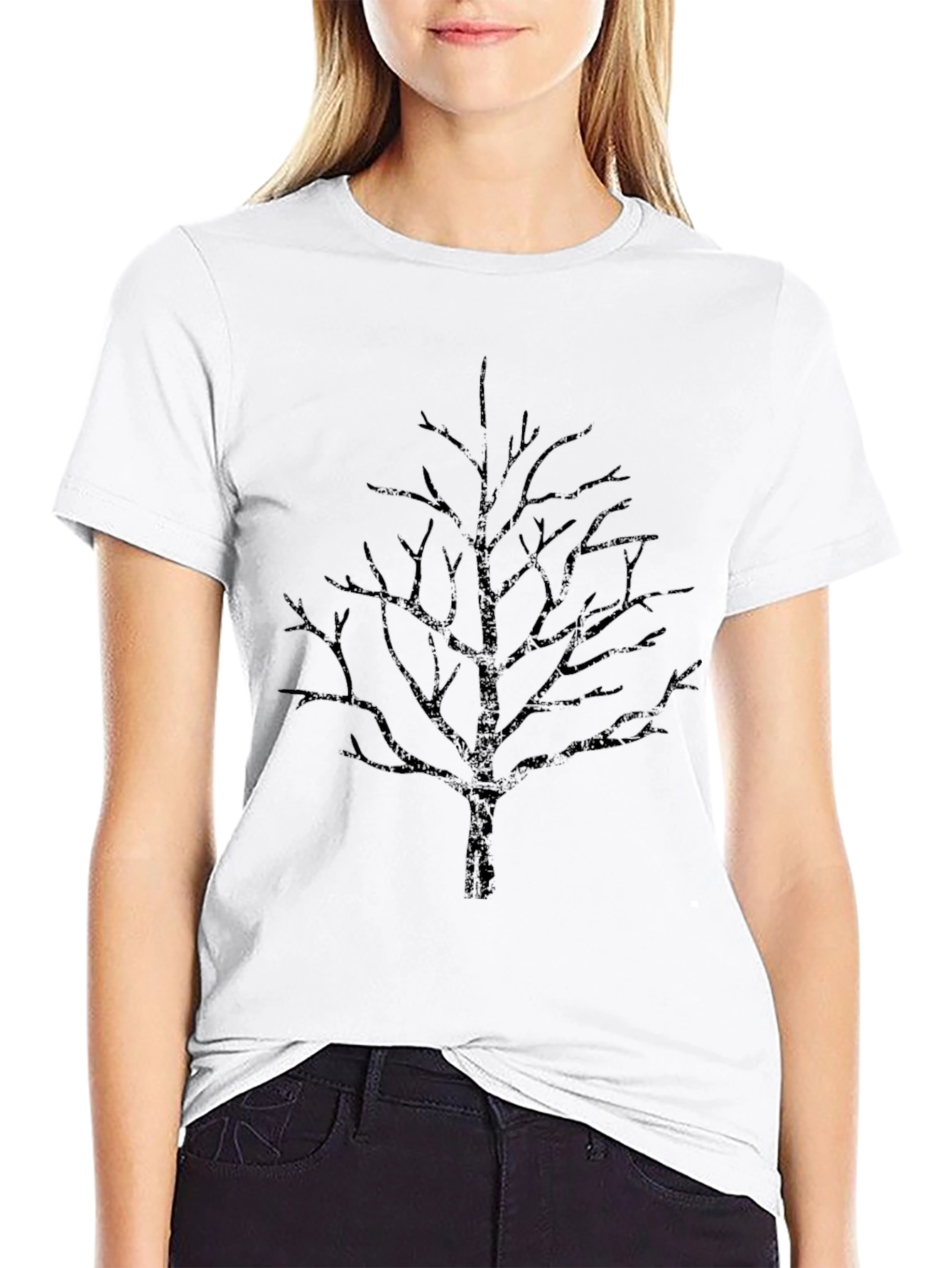 Mens Black Tree Graphic T-Shirt