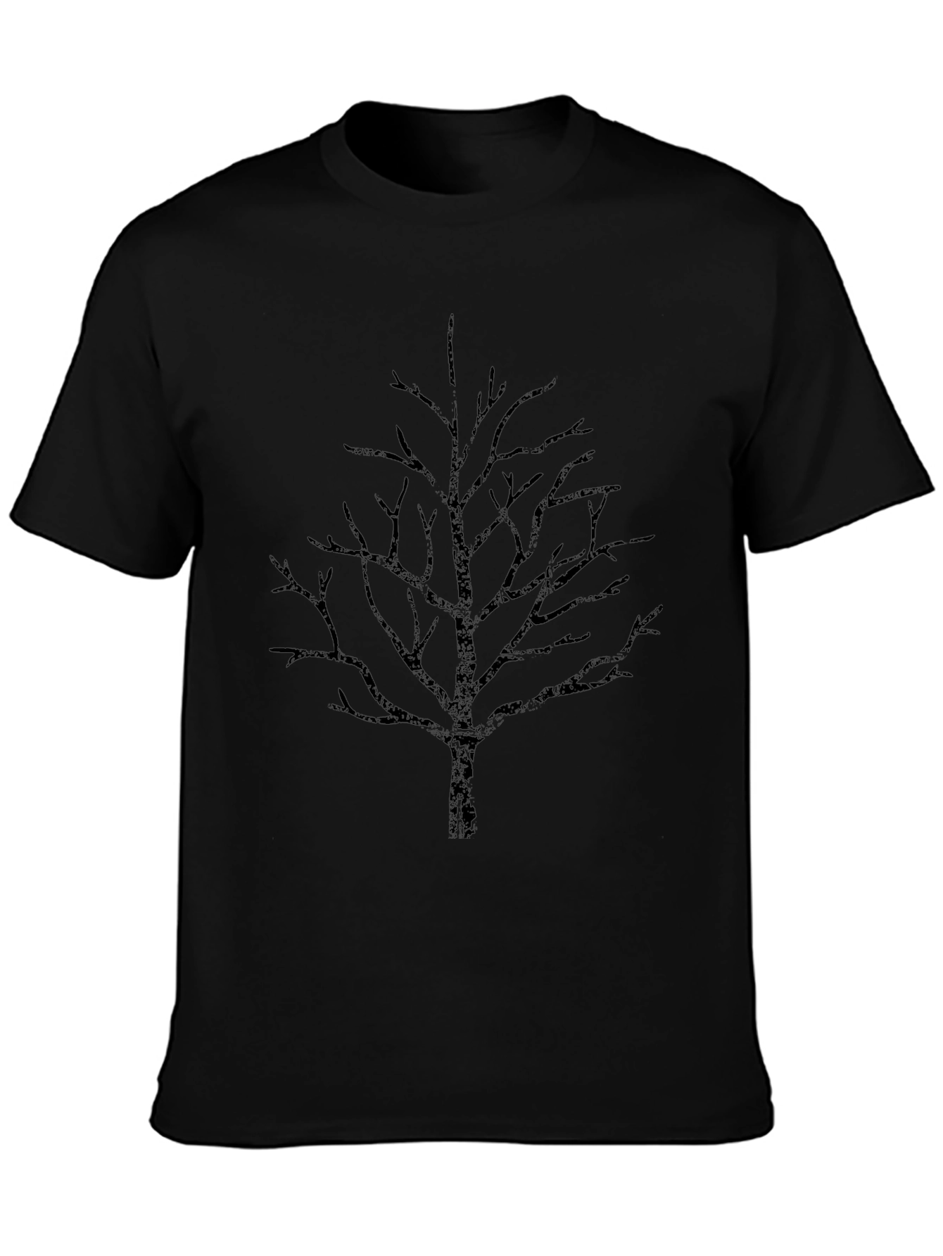 Mens Black Tree Graphic T-Shirt