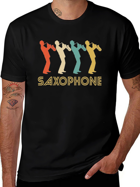 Vintage Saxophone T-Shirt - Retro Music Lover Tee