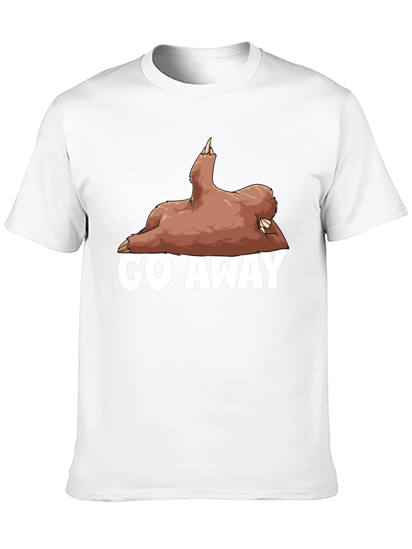 Go Away Sloth Graphic T-Shirt - Funny Casual Tee