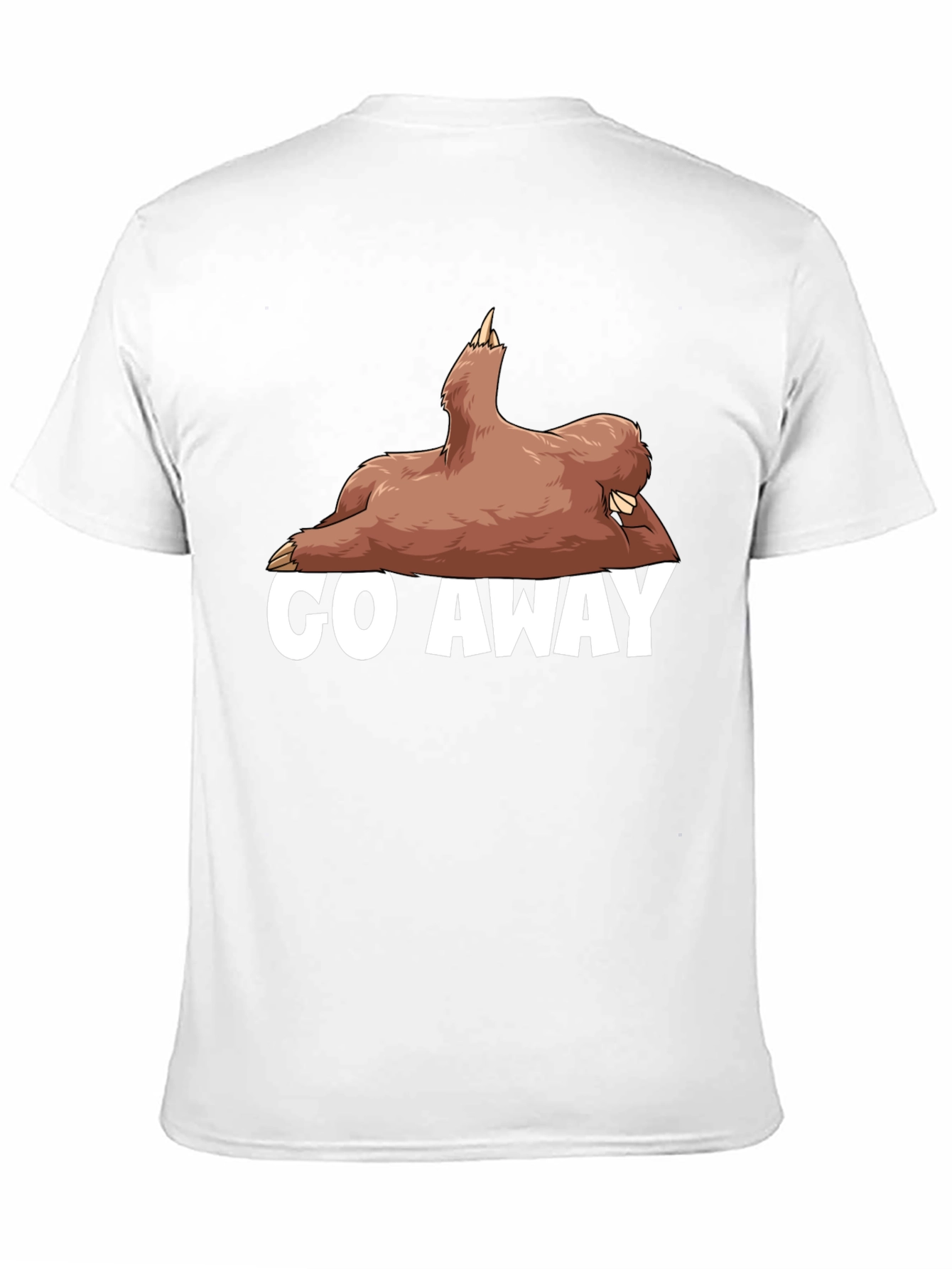 Go Away Sloth Graphic T-Shirt - Funny Casual Tee