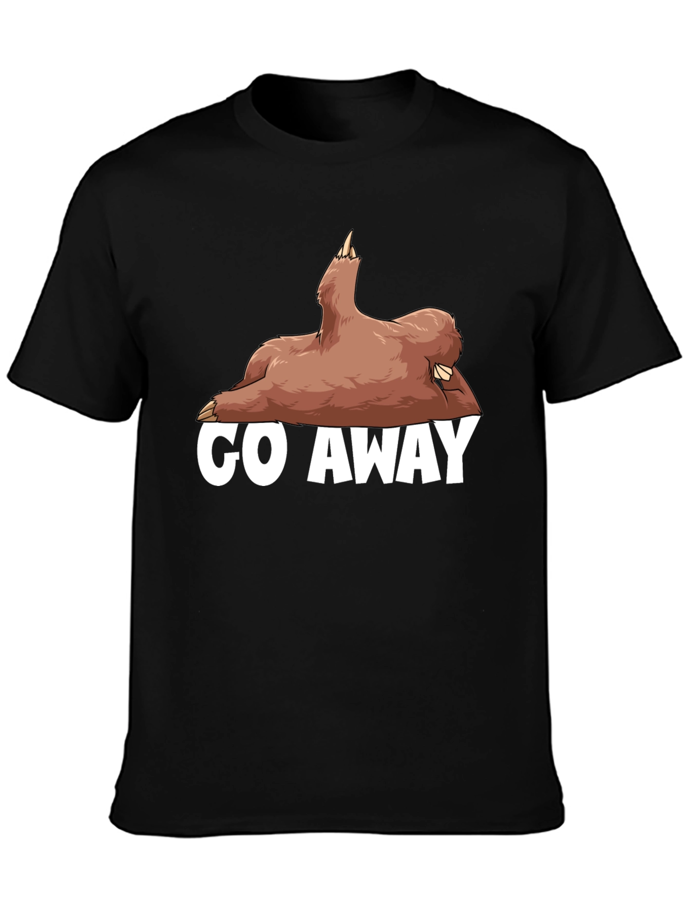 Go Away Sloth Graphic T-Shirt - Funny Casual Tee