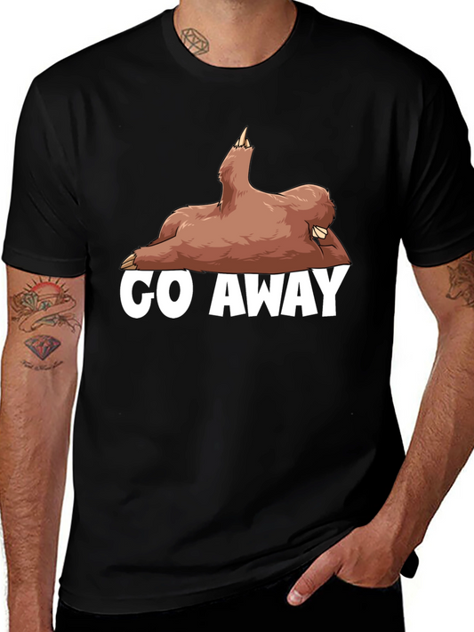 Go Away Sloth Graphic T-Shirt - Funny Casual Tee