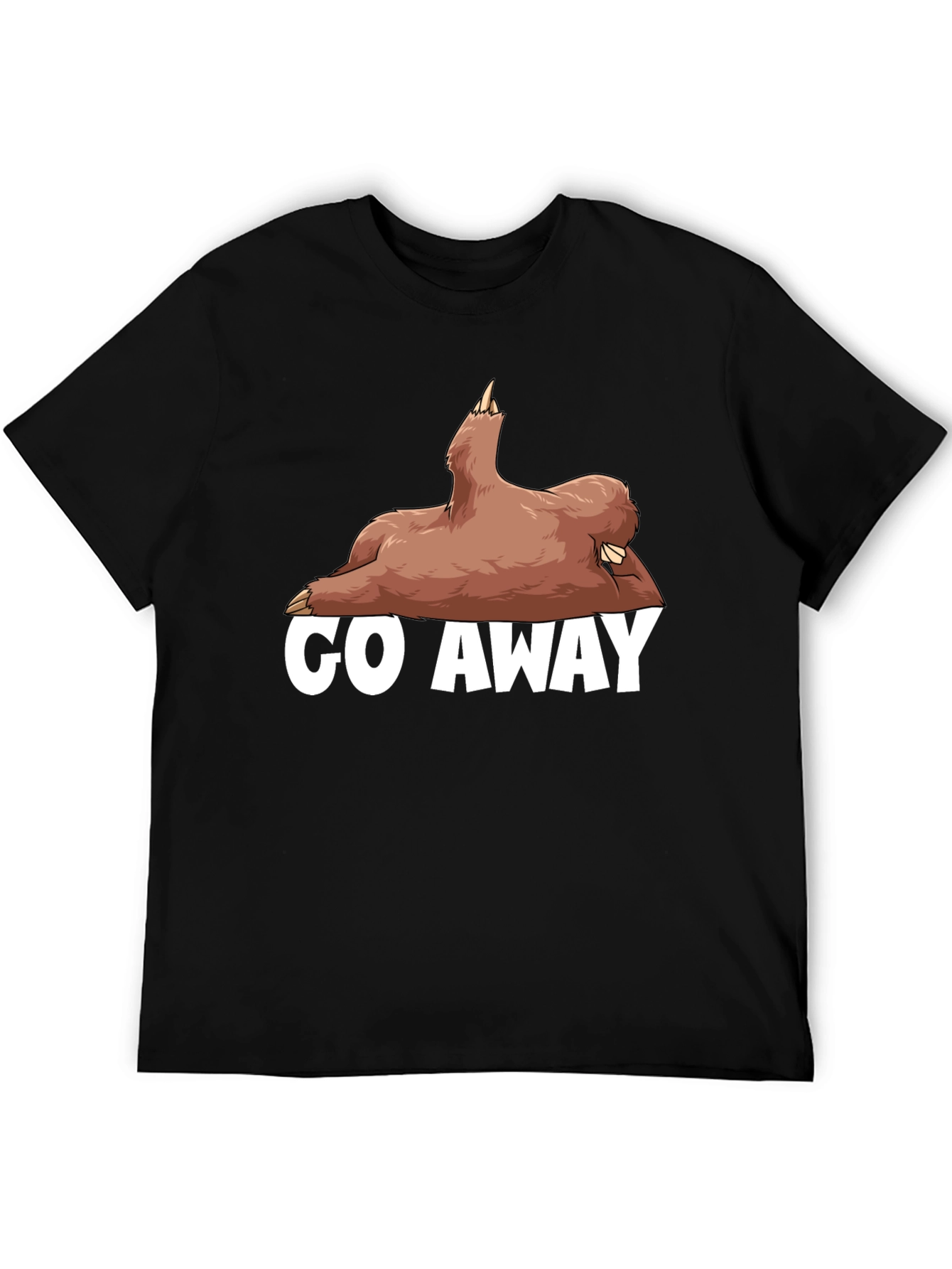 Go Away Sloth Graphic T-Shirt - Funny Casual Tee