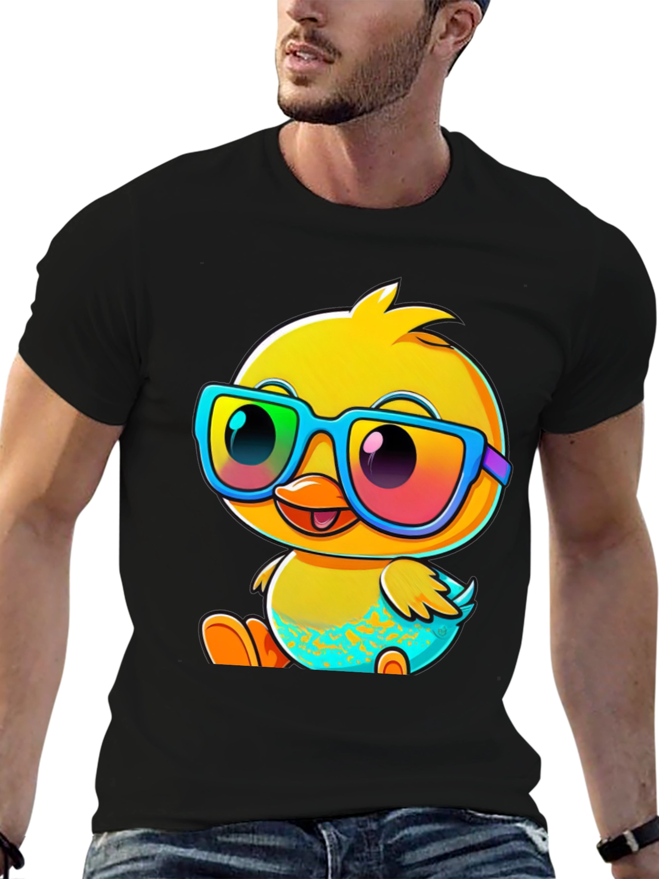 Duck With Glasses Graphic Tee - Fun & Stylish