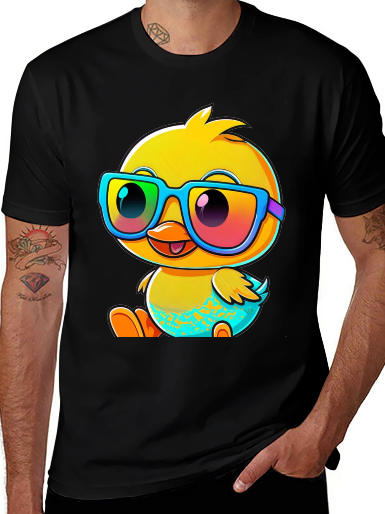 Duck With Glasses Graphic Tee - Fun & Stylish
