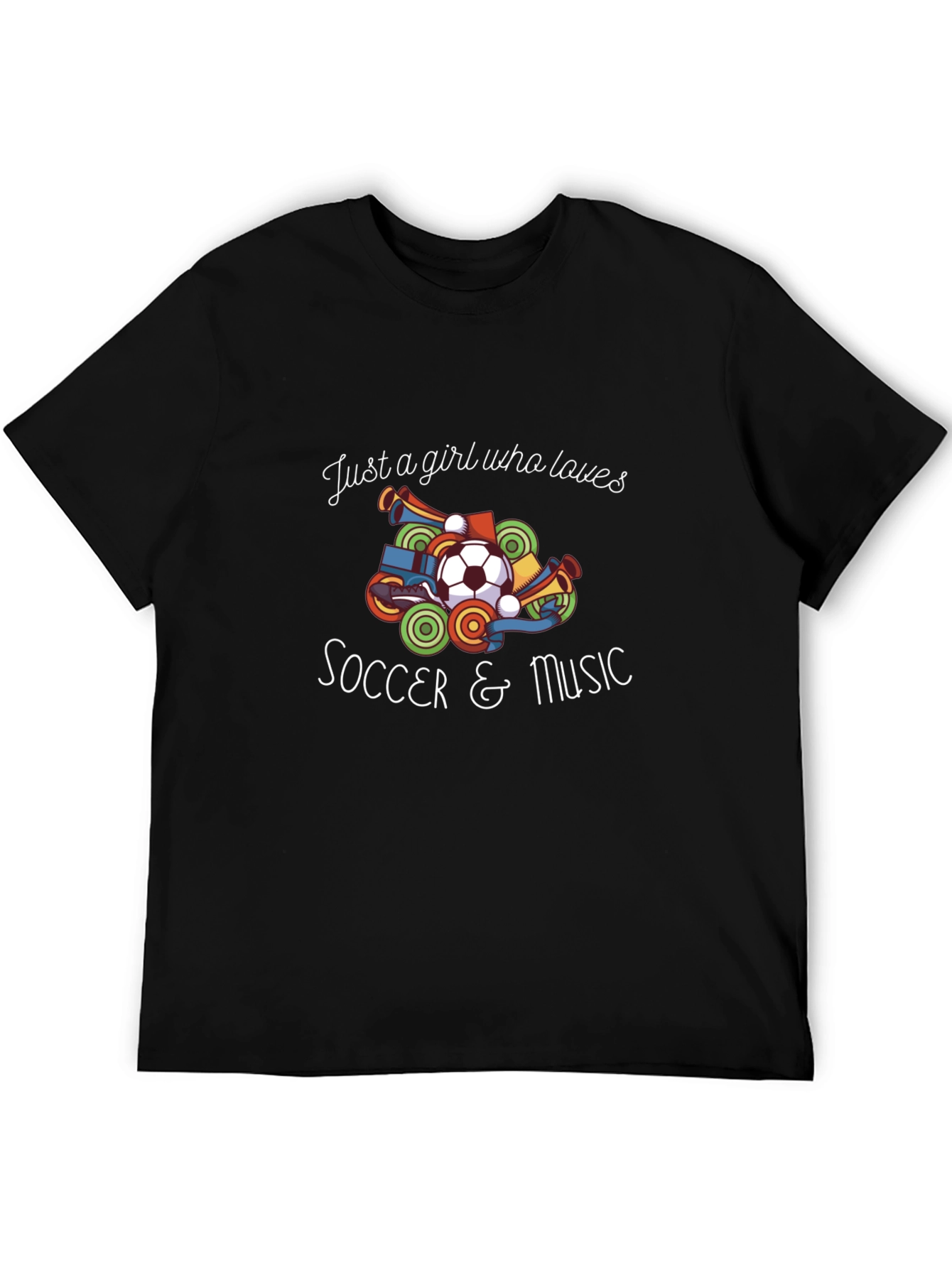 Soccer & Music Girls T-Shirt