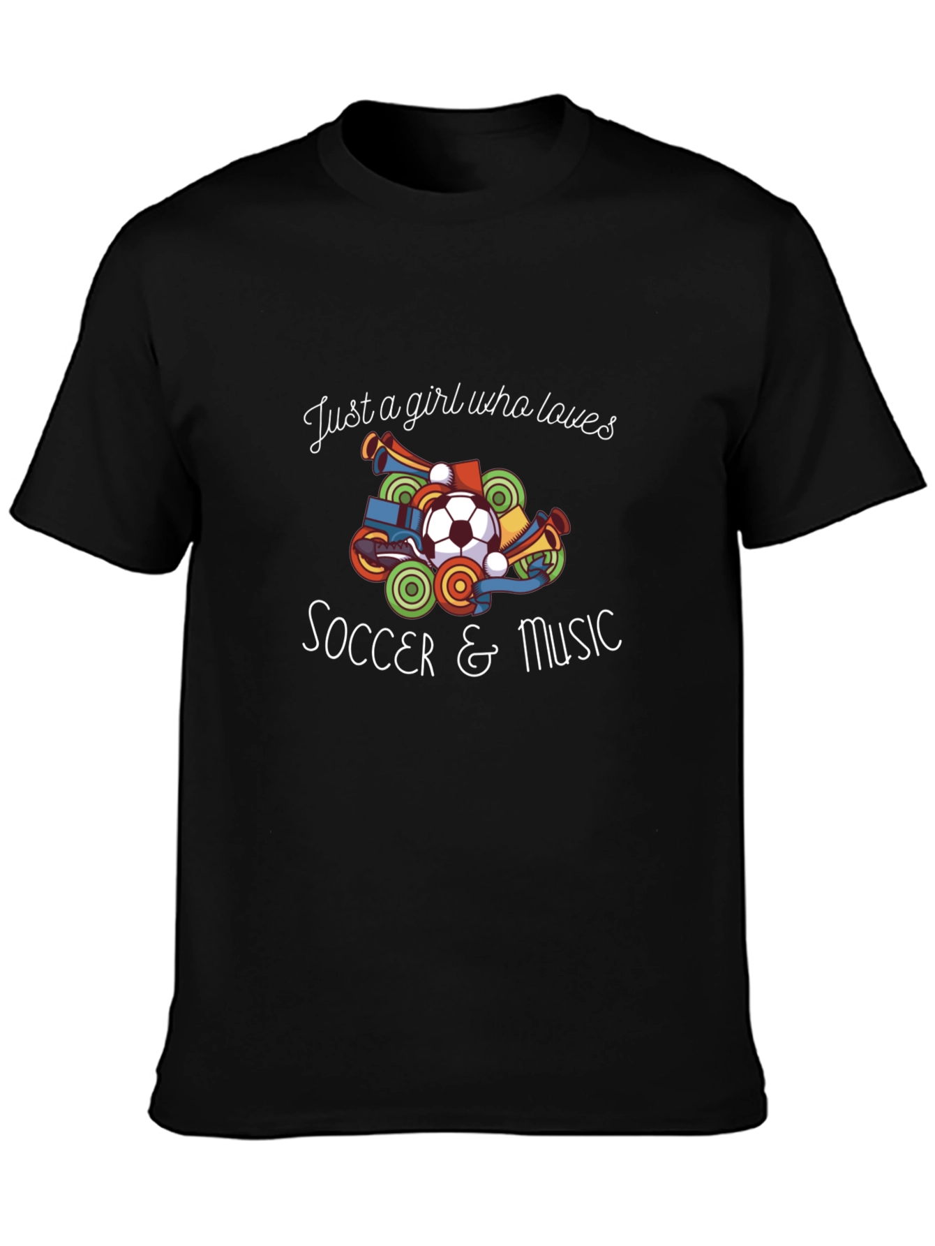 Soccer & Music Girls T-Shirt