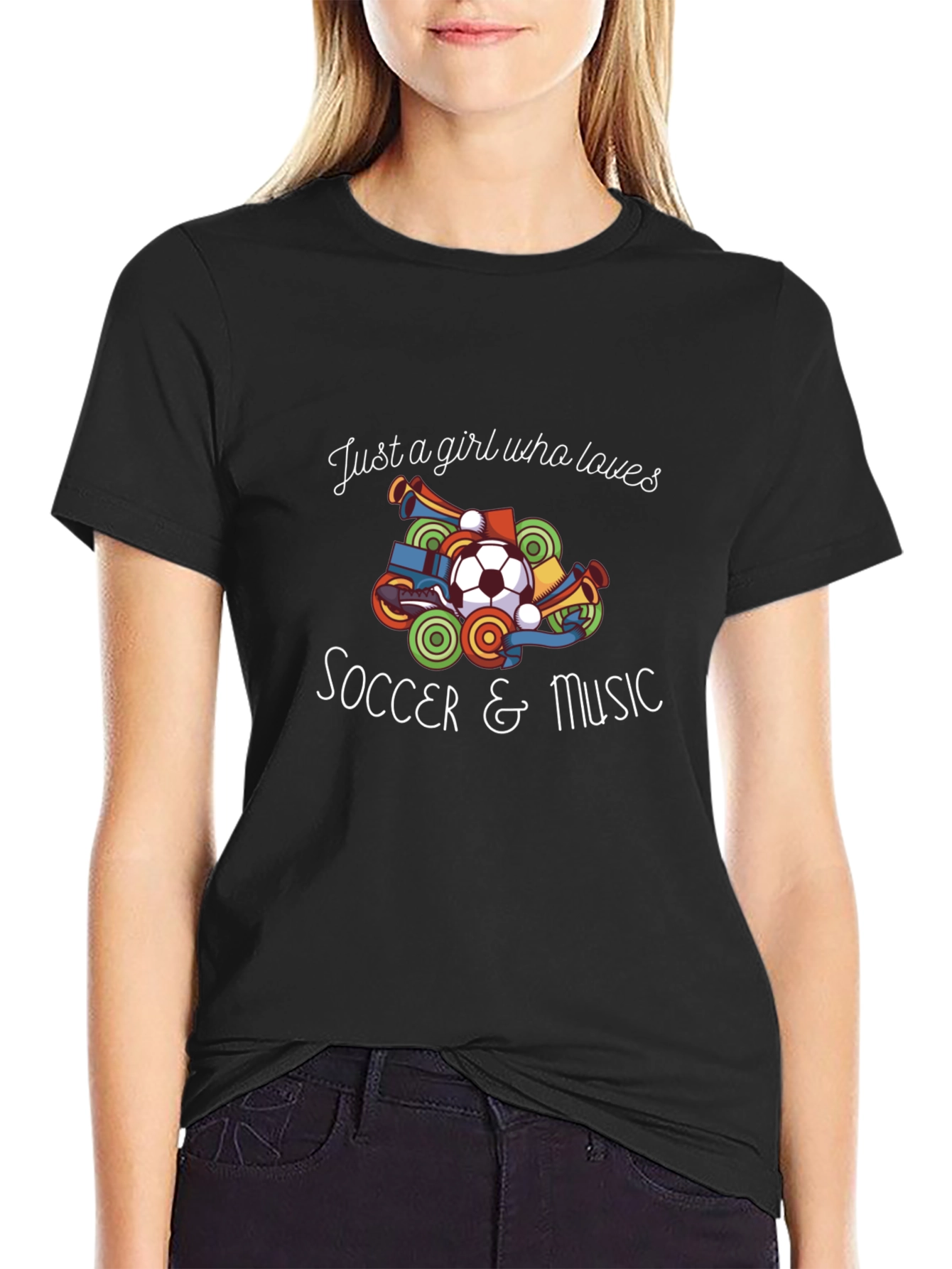 Soccer & Music Girls T-Shirt
