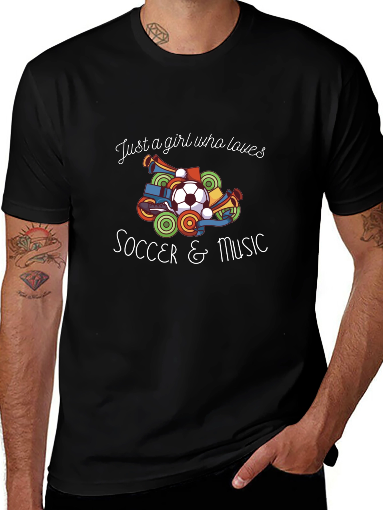 Soccer & Music Girls T-Shirt