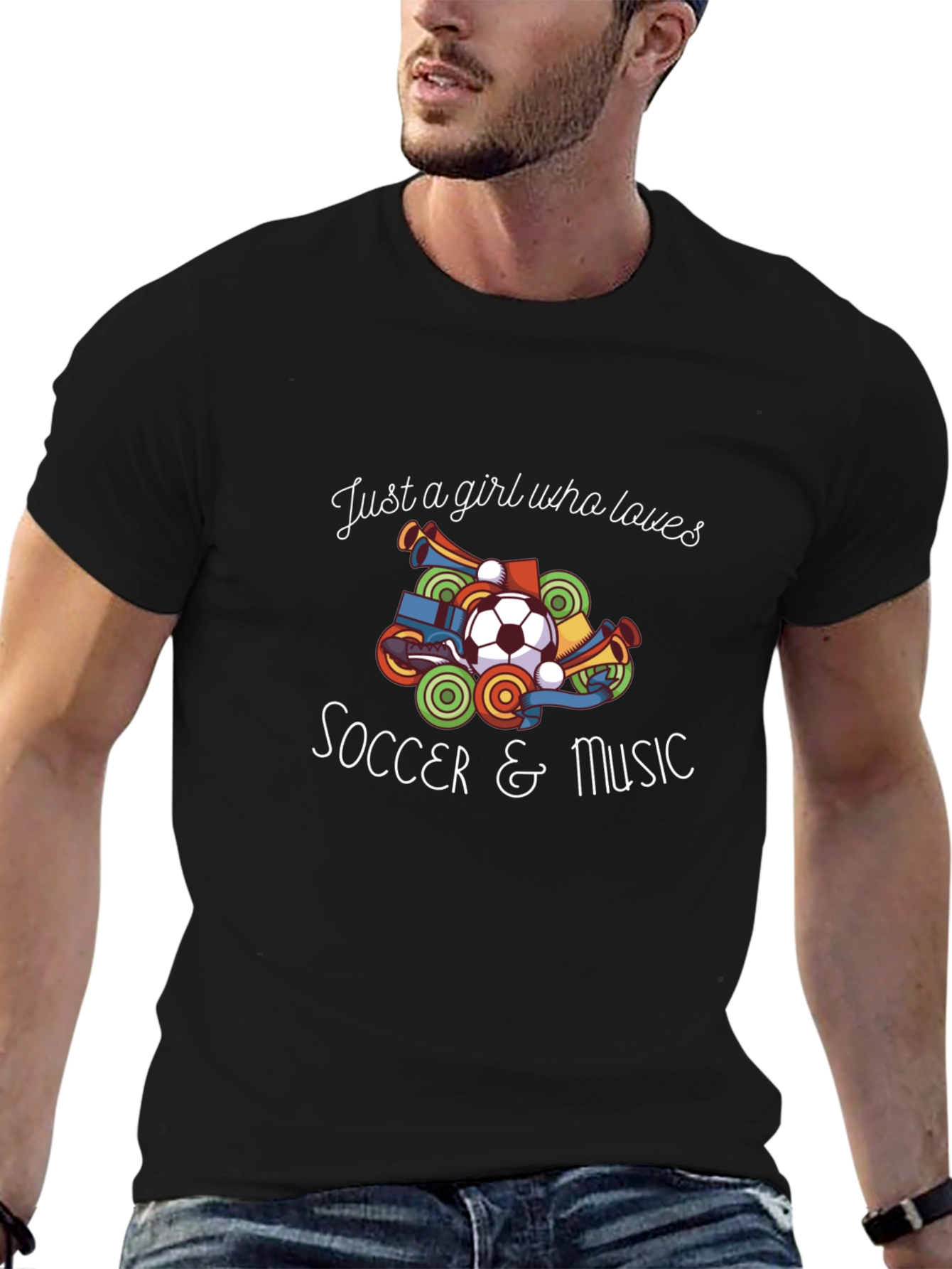Soccer & Music Girls T-Shirt