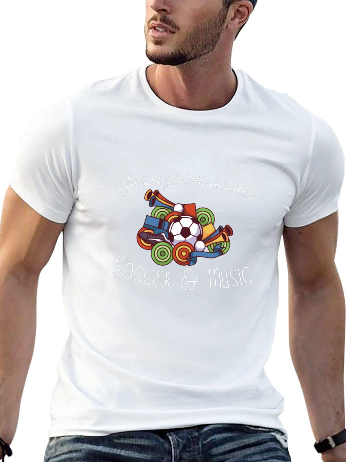 Soccer & Music Girls T-Shirt