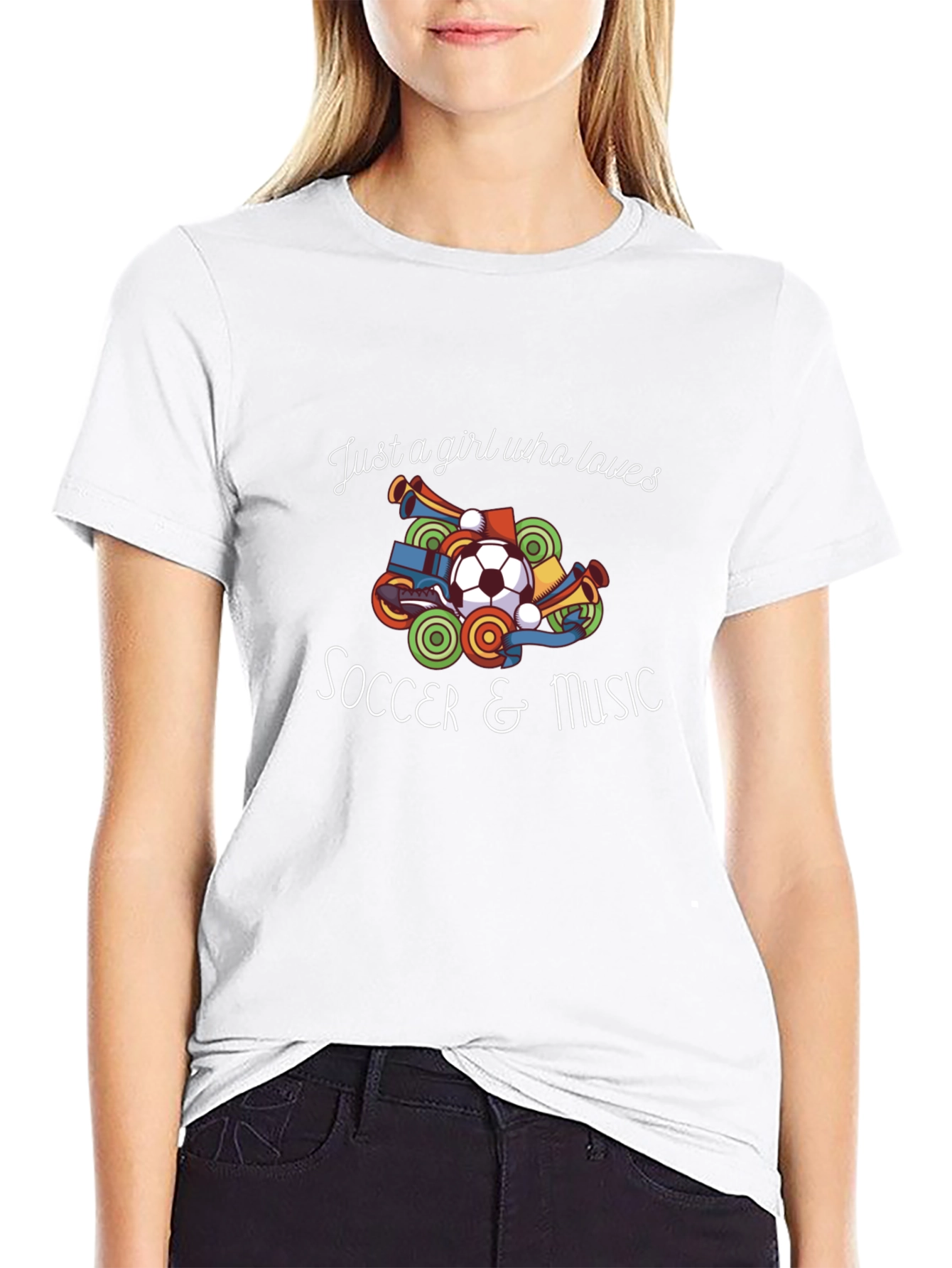 Soccer & Music Girls T-Shirt