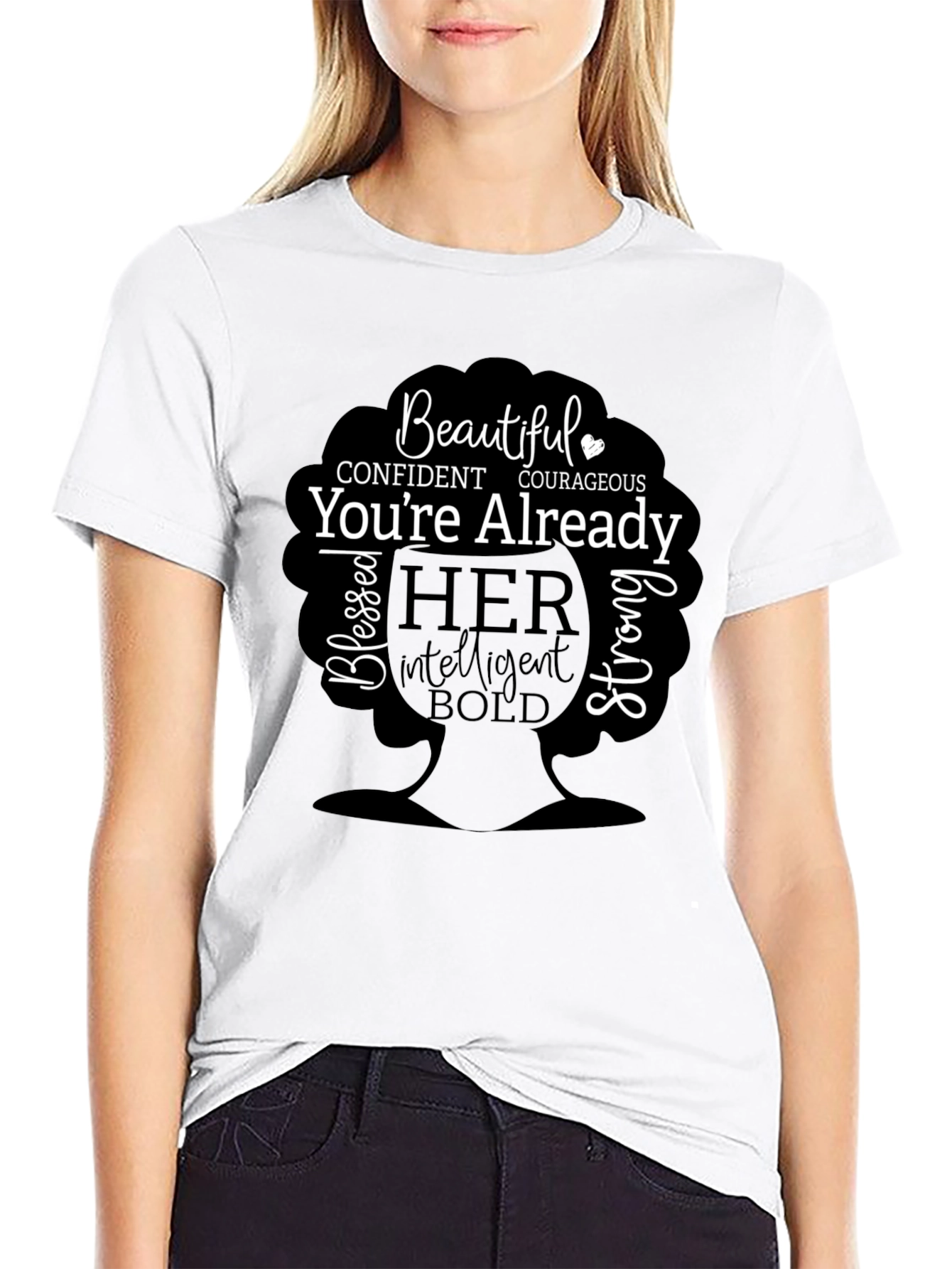 Empowered Woman Graphic Tee - Beautiful Confident Courageous