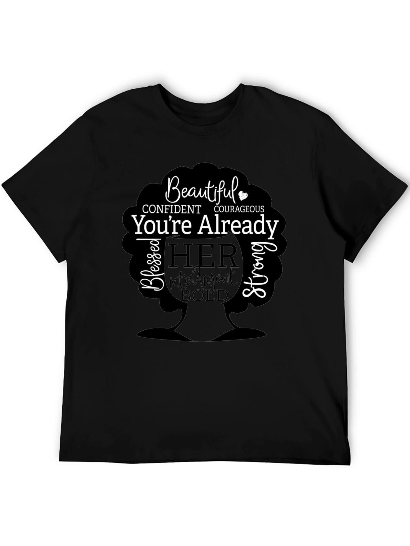 Empowered Woman Graphic Tee - Beautiful Confident Courageous