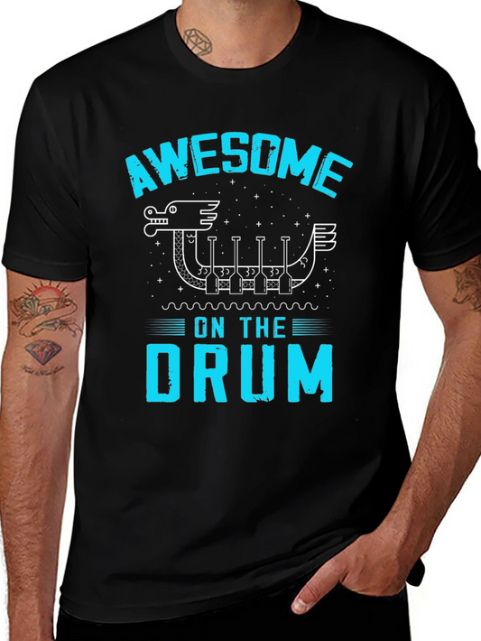 Awesome On The Drum Black T-Shirt