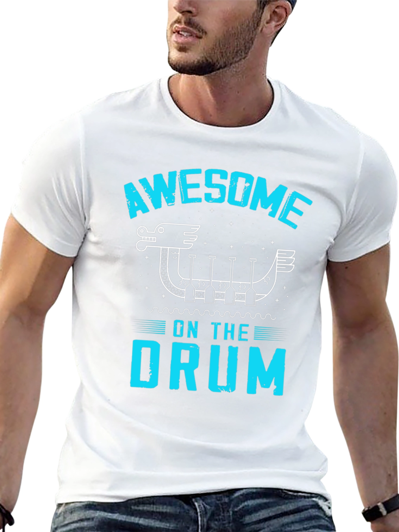 Awesome On The Drum Black T-Shirt