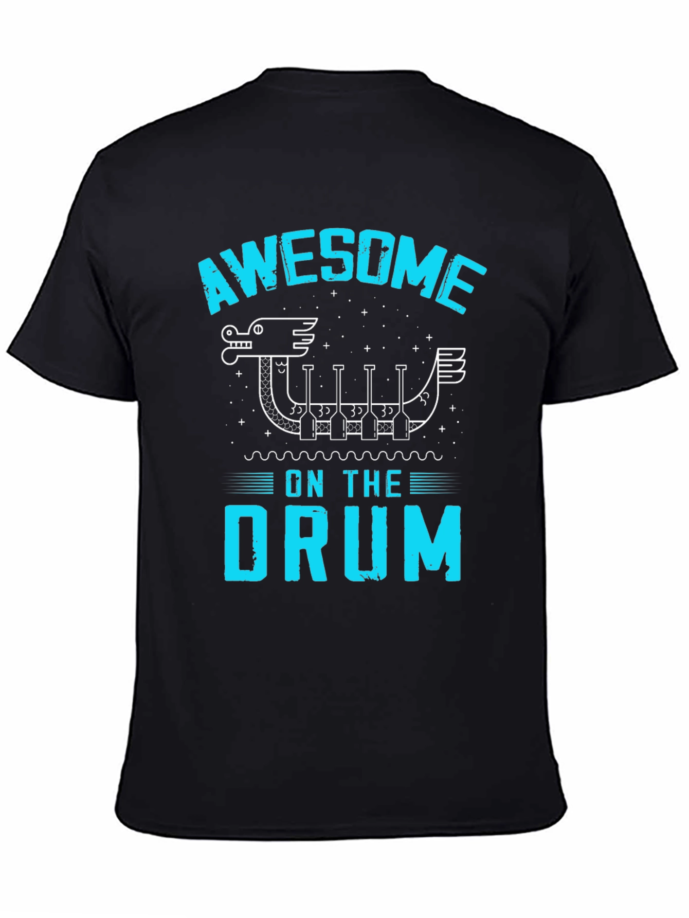 Awesome On The Drum Black T-Shirt