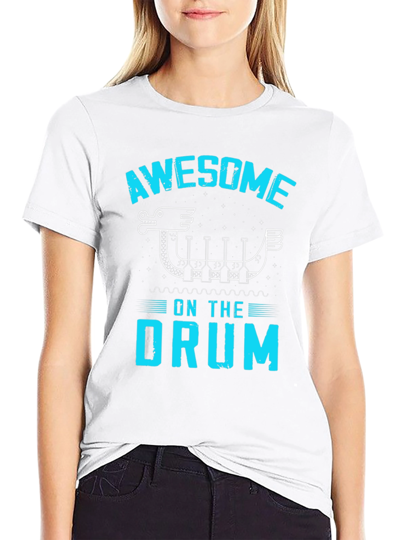 Awesome On The Drum Black T-Shirt