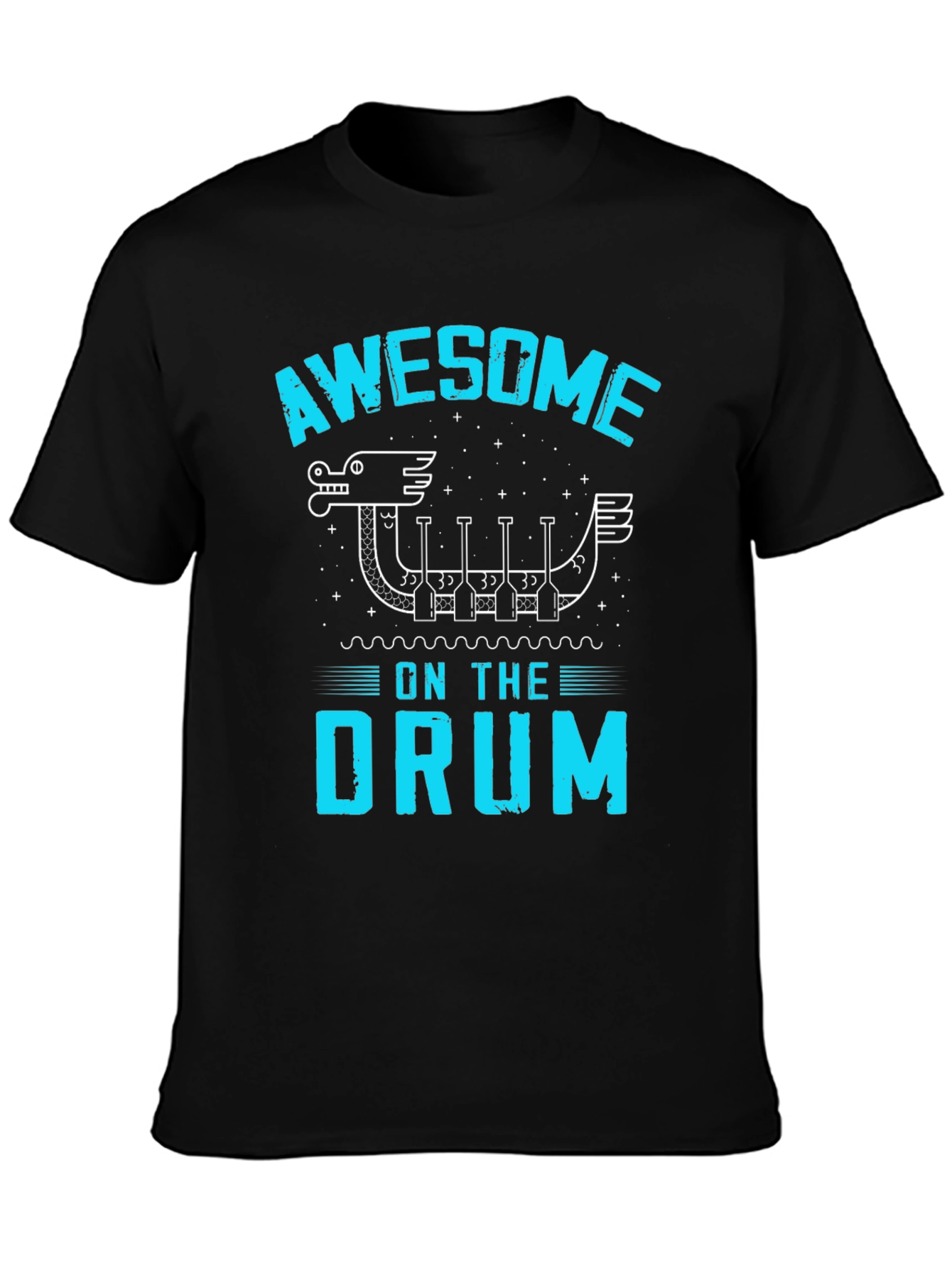 Awesome On The Drum Black T-Shirt