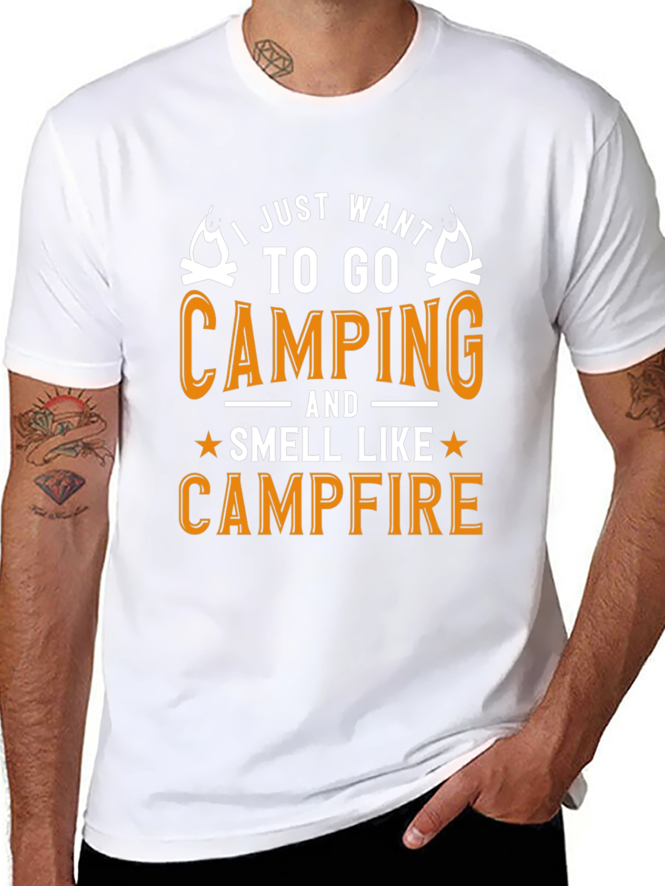 Camping Campfire Graphic T-Shirt