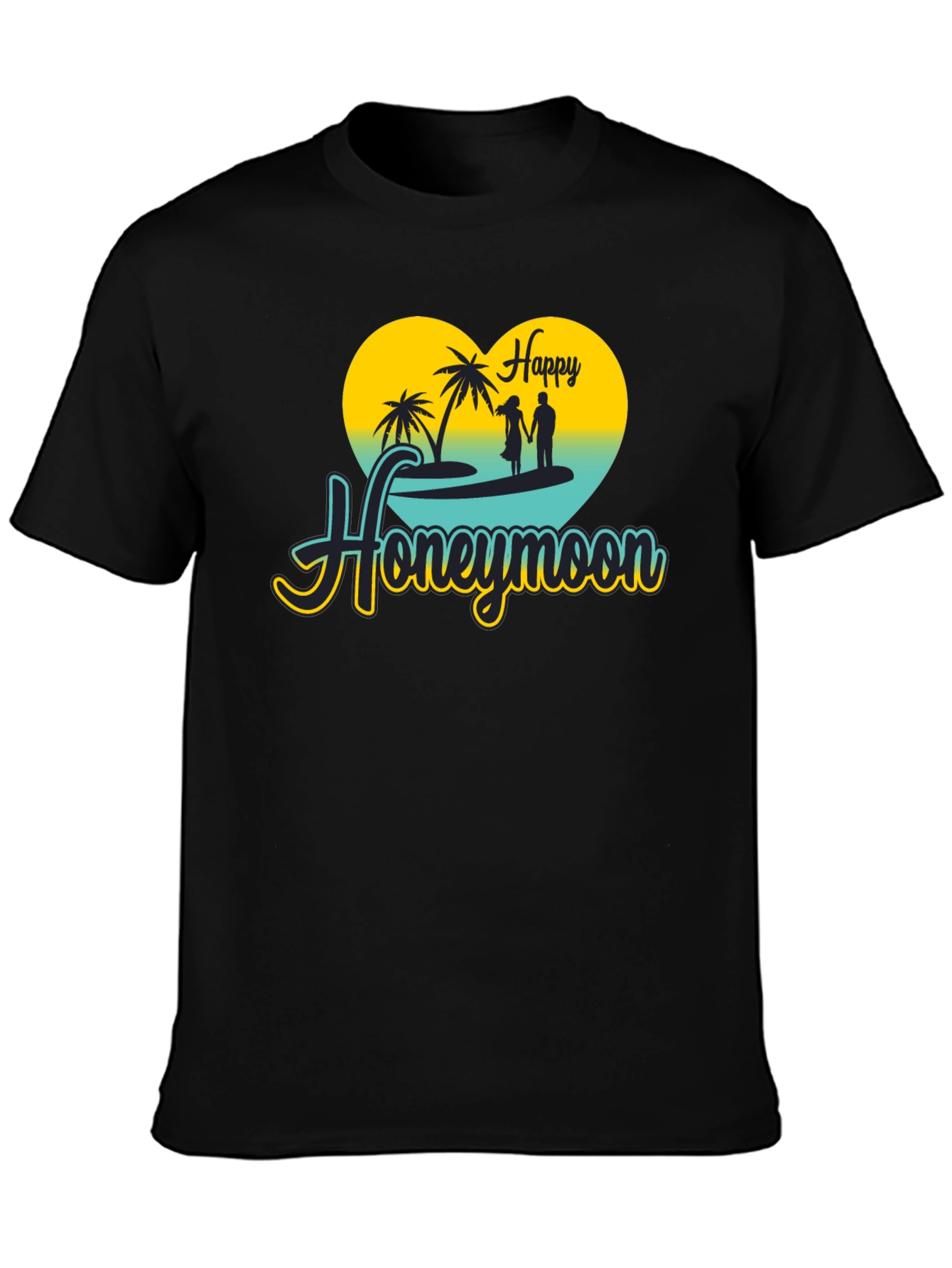 Happy Honeymoon Black T-Shirt