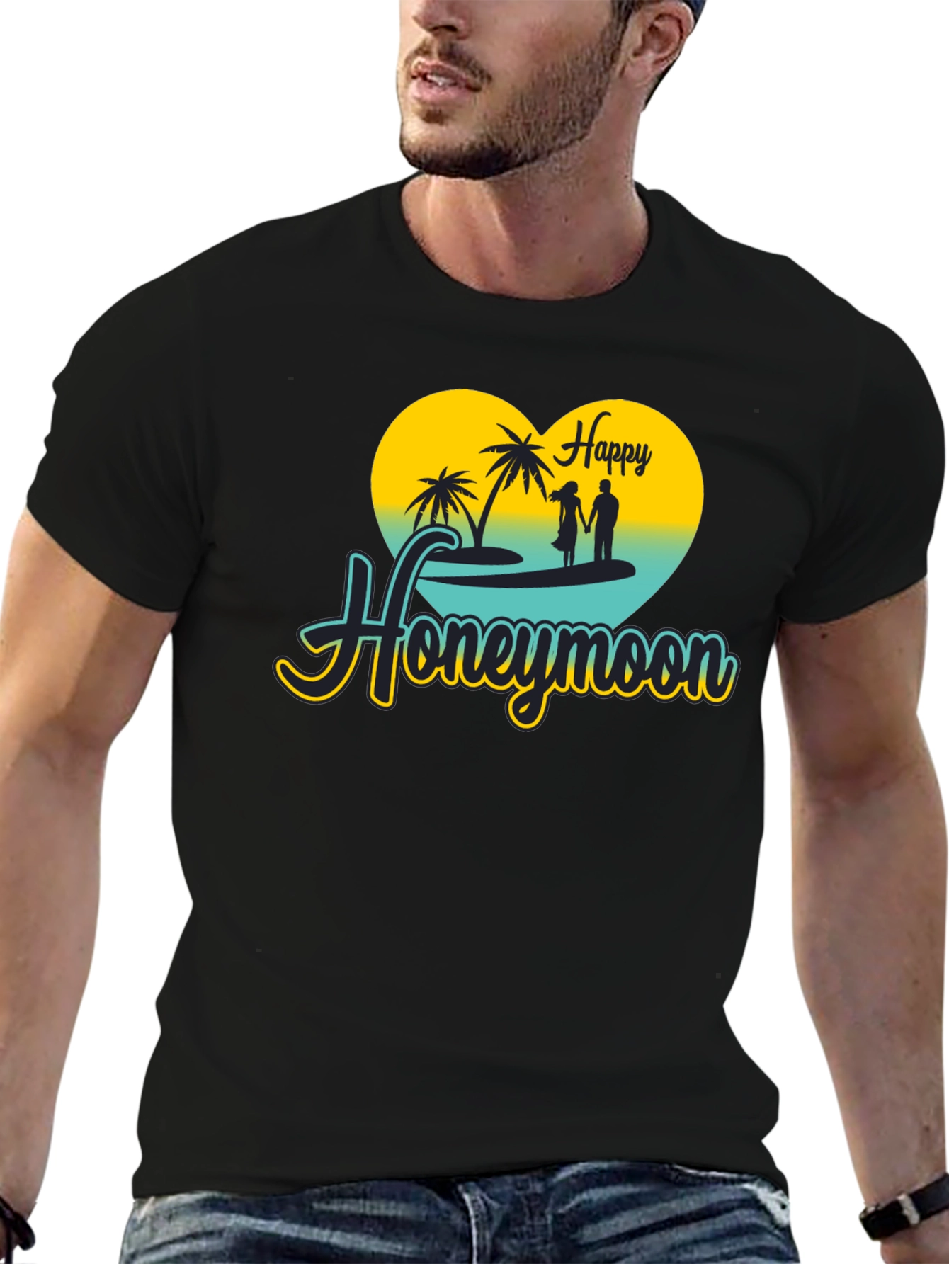 Happy Honeymoon Black T-Shirt