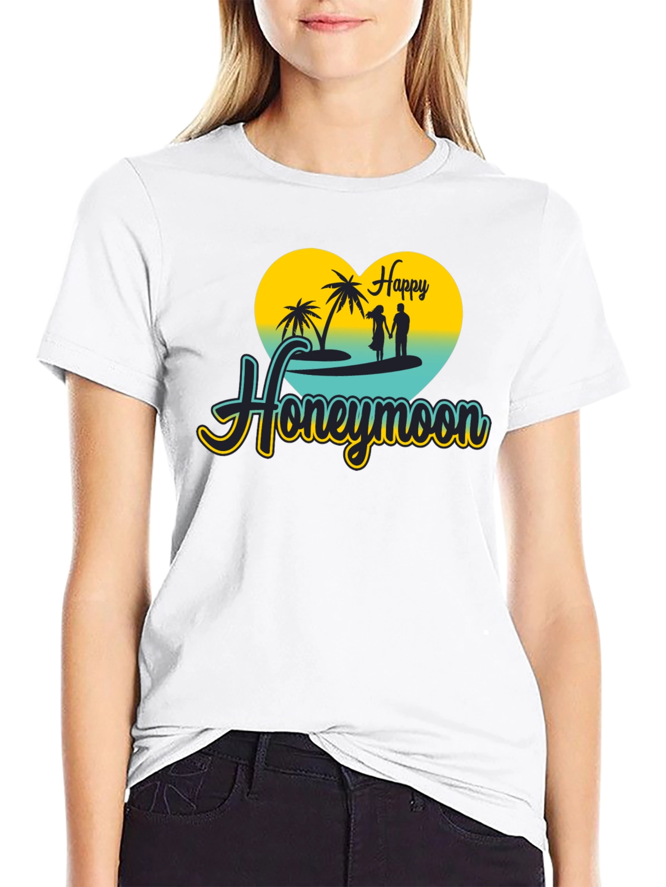 Happy Honeymoon Black T-Shirt
