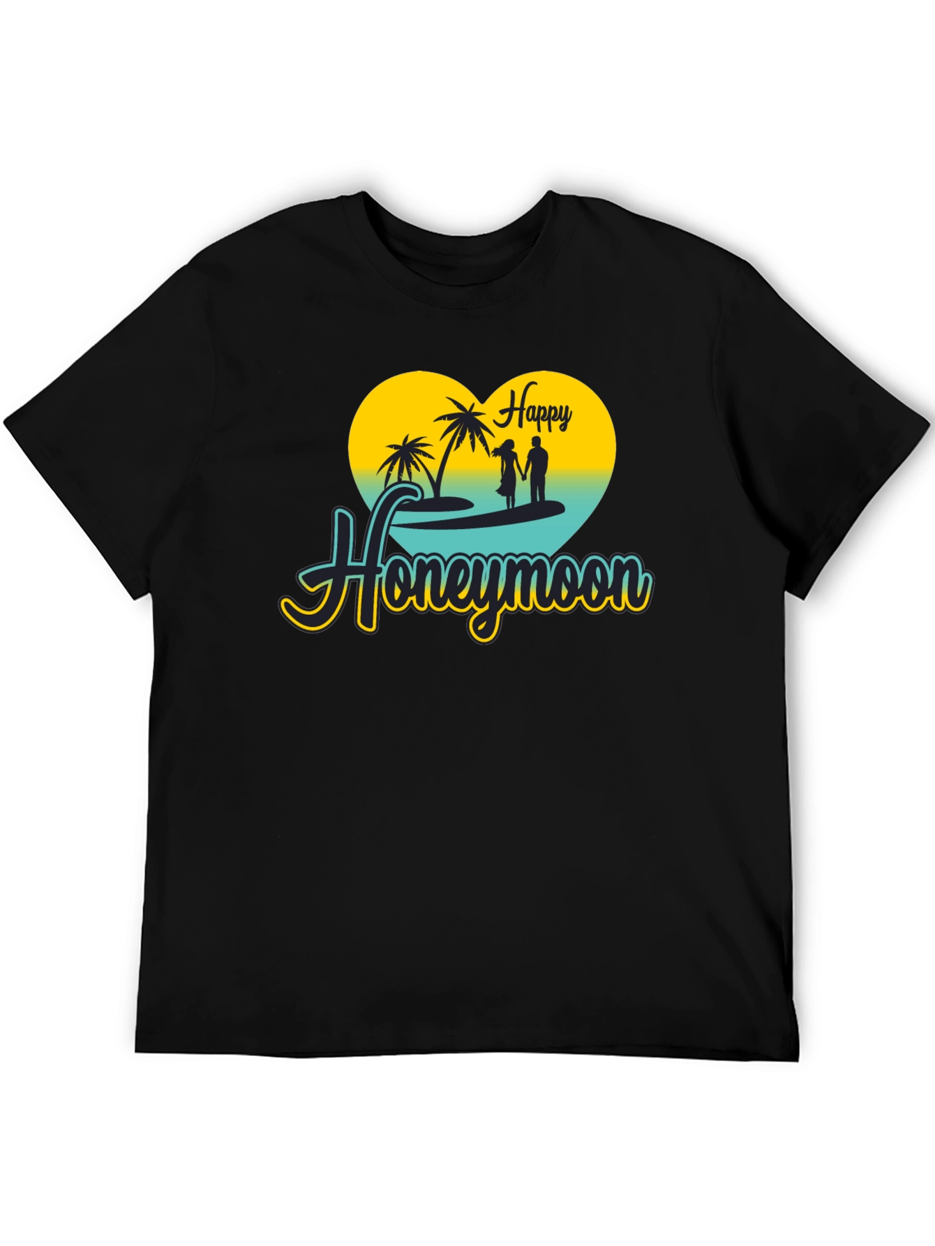 Happy Honeymoon Black T-Shirt