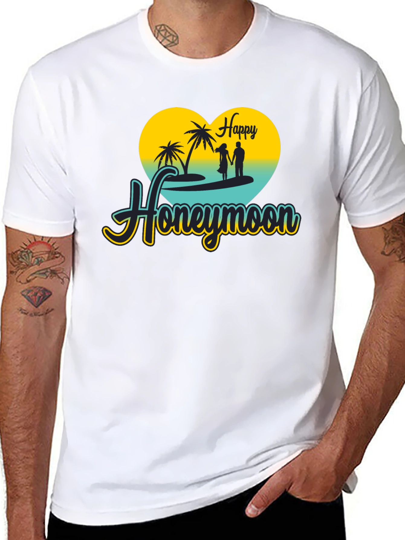 Happy Honeymoon Black T-Shirt