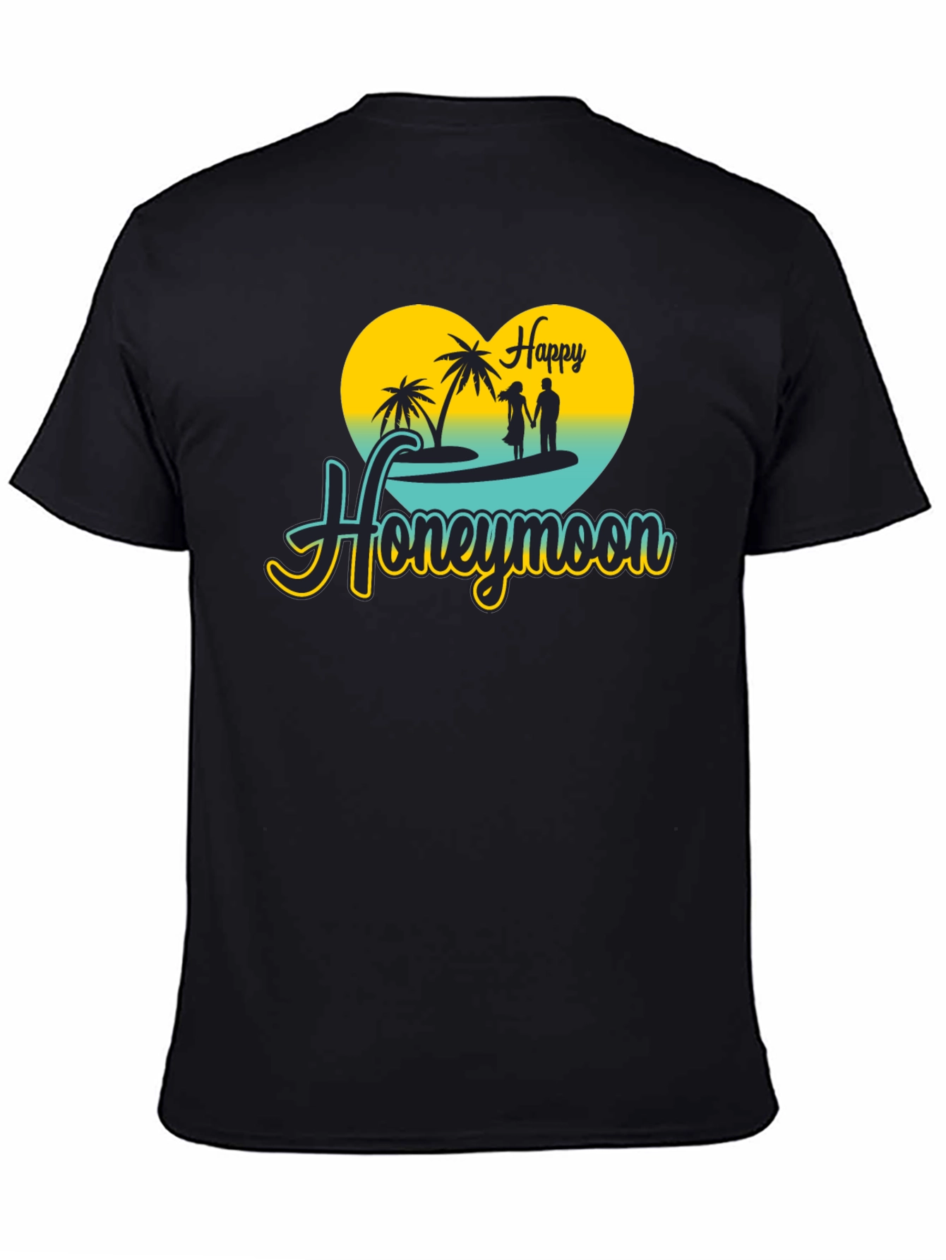 Happy Honeymoon Black T-Shirt