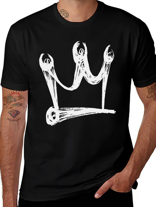 Crown Graphic Black Tee - Streetwear Style