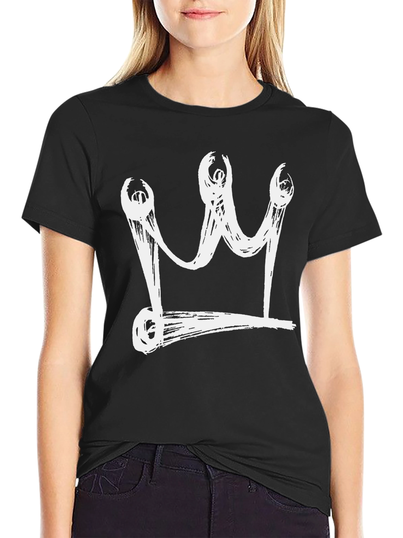 Crown Graphic Black Tee - Streetwear Style