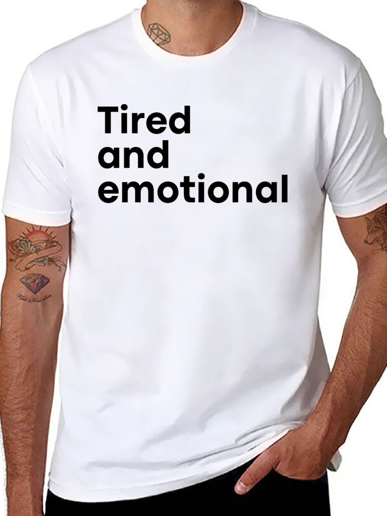 Tired and Emotional Mens Black T-Shirt