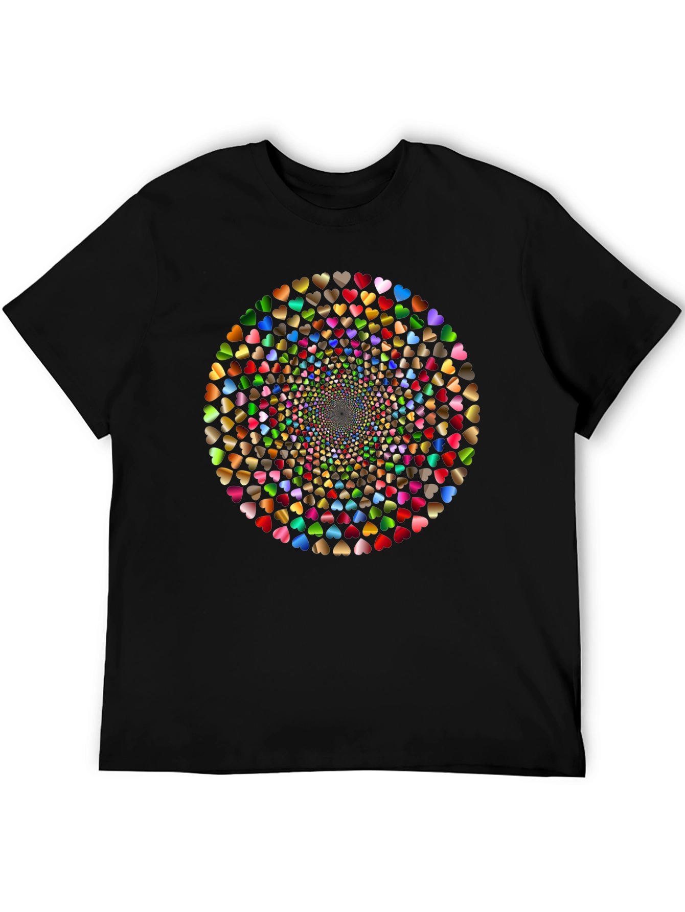 Heart Swirl Black T-Shirt