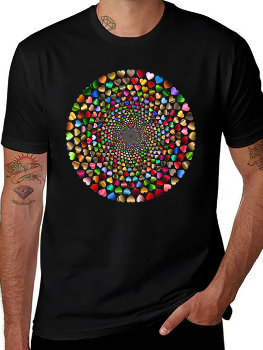 Heart Swirl Black T-Shirt