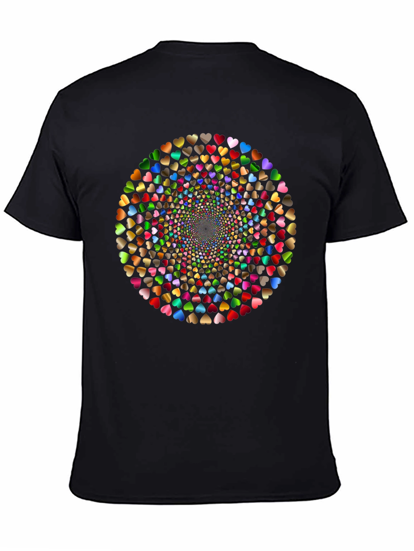 Heart Swirl Black T-Shirt