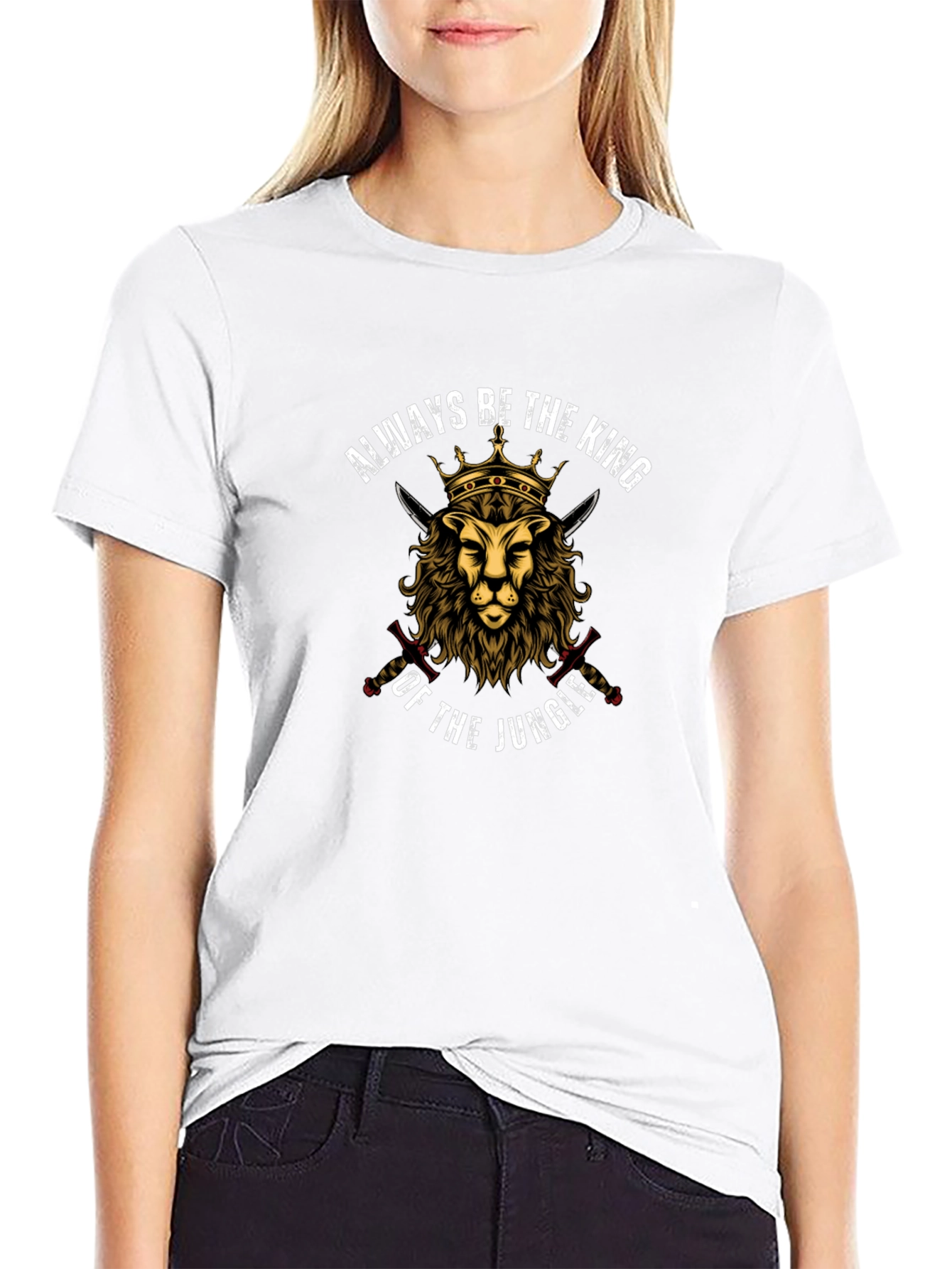 King of the Jungle Lion Graphic T-Shirt