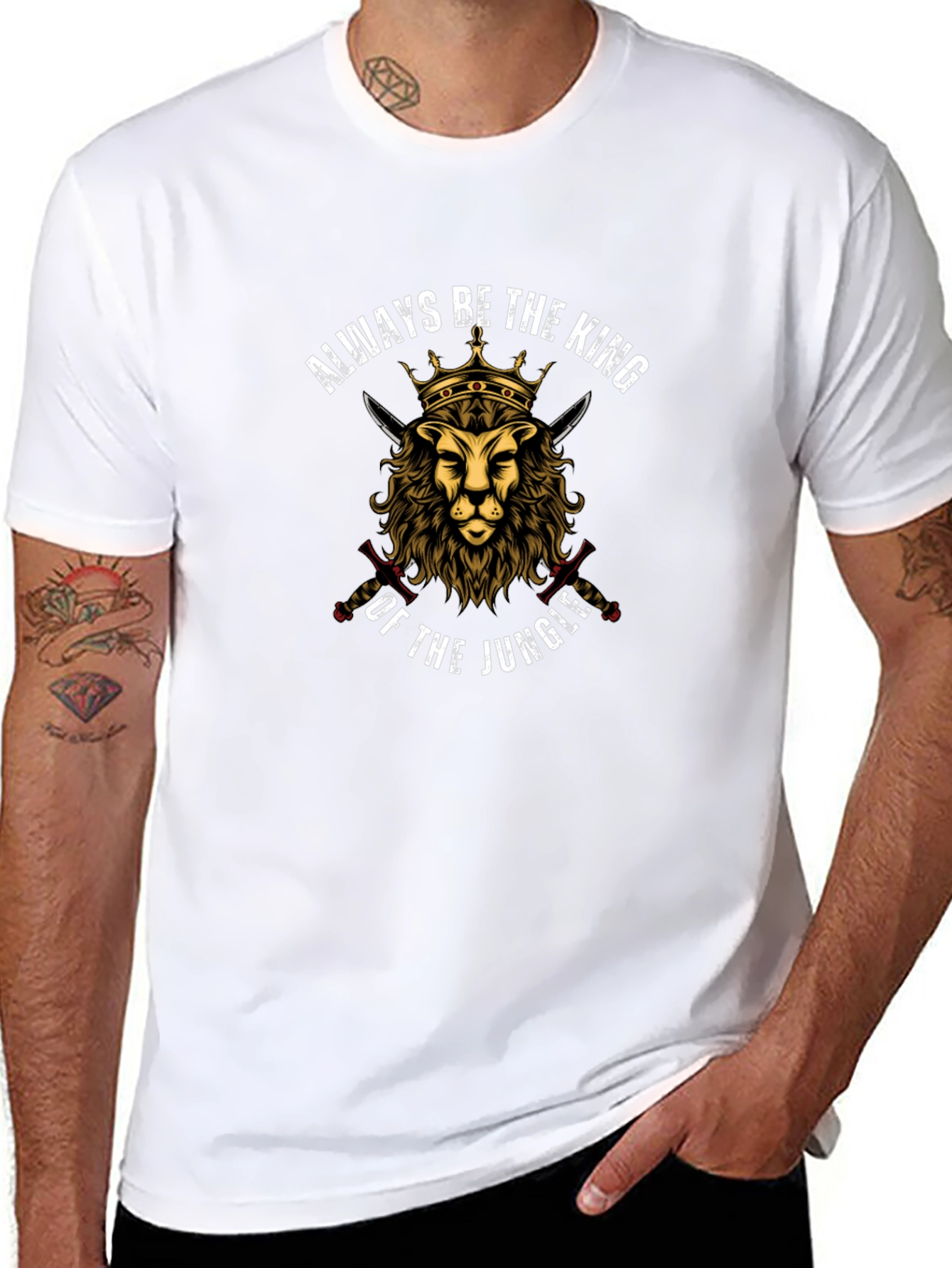 King of the Jungle Lion Graphic T-Shirt