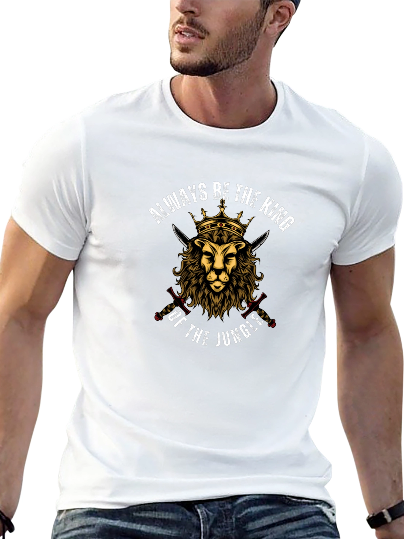 King of the Jungle Lion Graphic T-Shirt