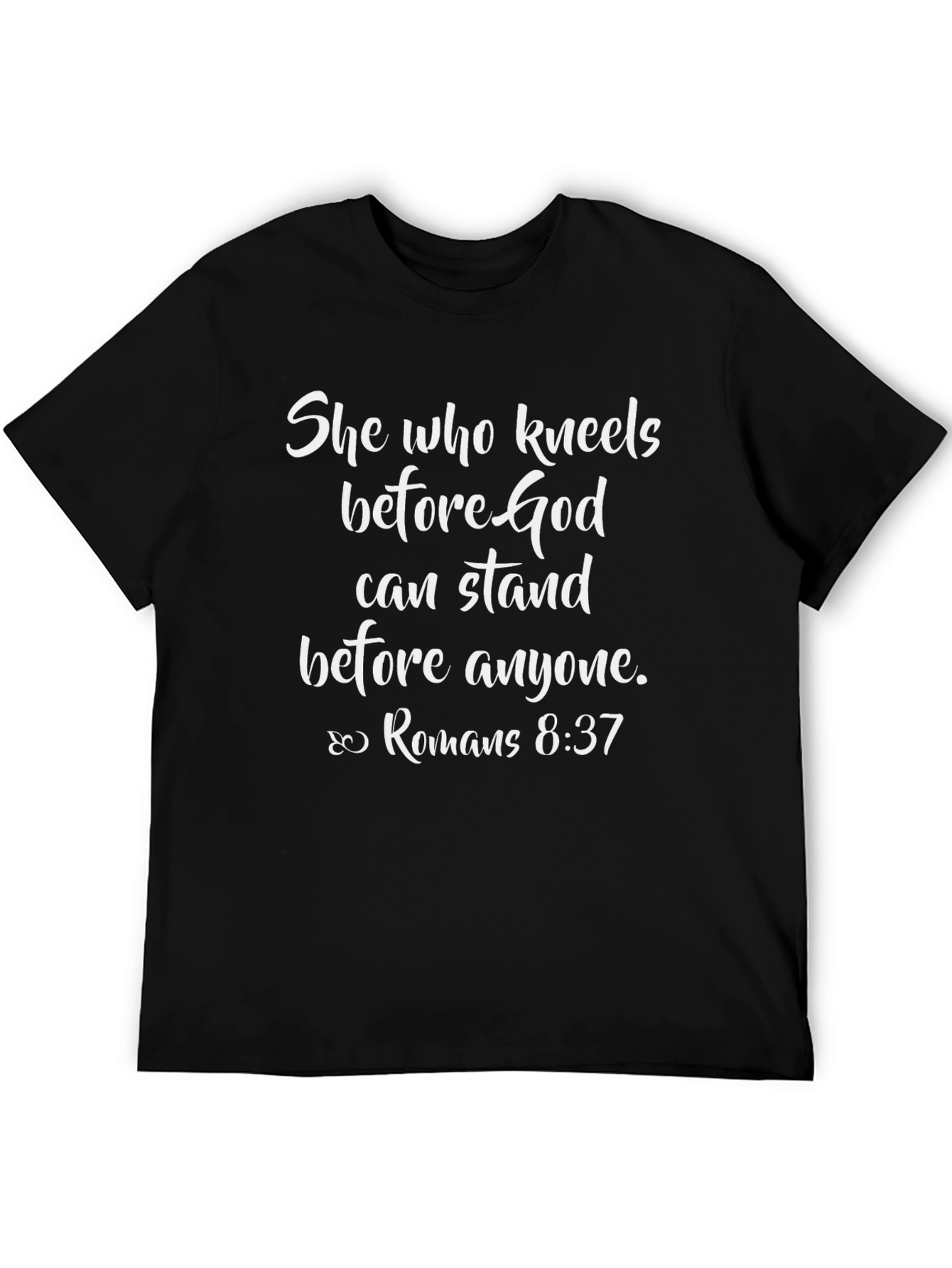 Faith-Inspired Graphic Tee - Romans 8:37