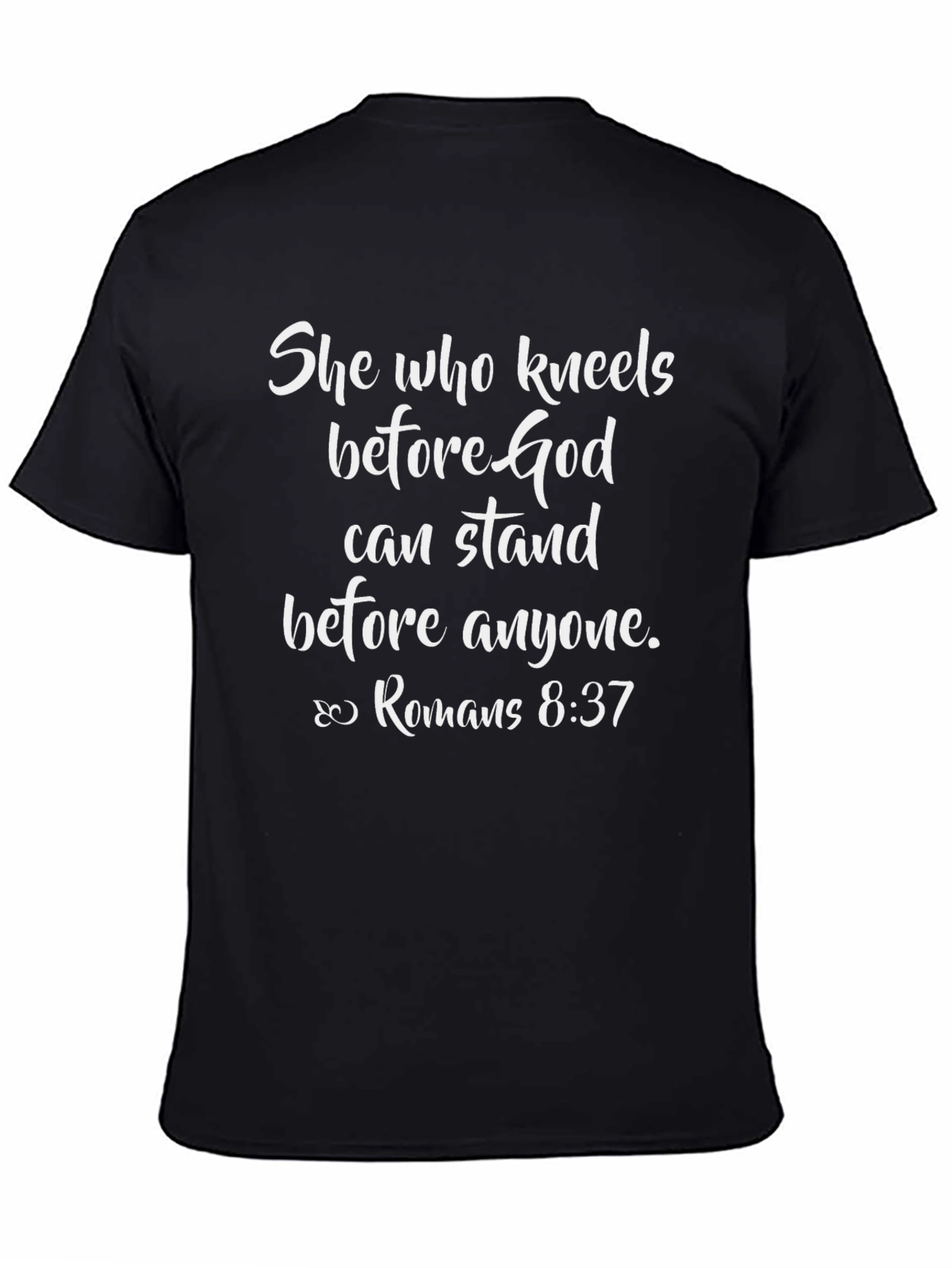 Faith-Inspired Graphic Tee - Romans 8:37