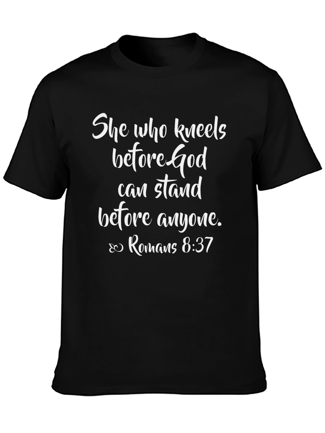 Faith-Inspired Graphic Tee - Romans 8:37