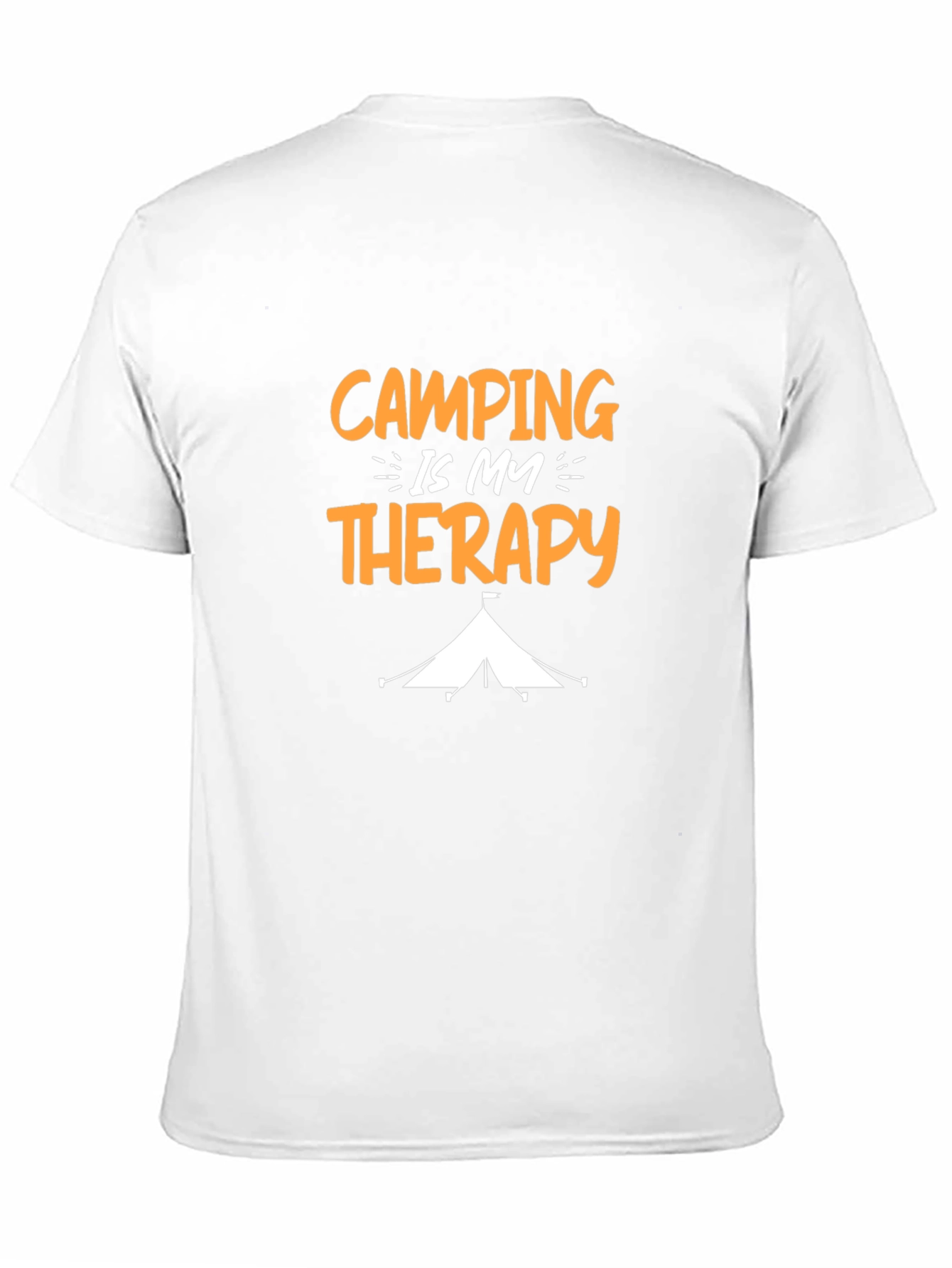Camping Is My Therapy Graphic Tee - Black