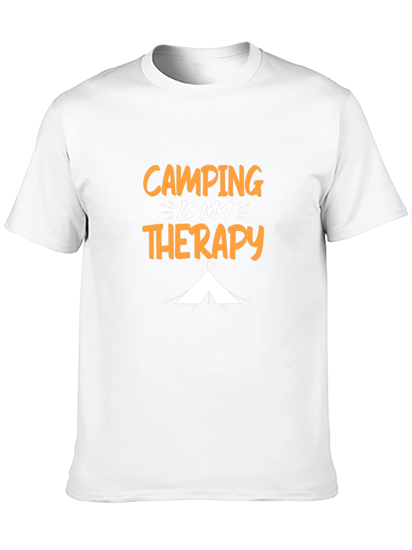Camping Is My Therapy Graphic Tee - Black