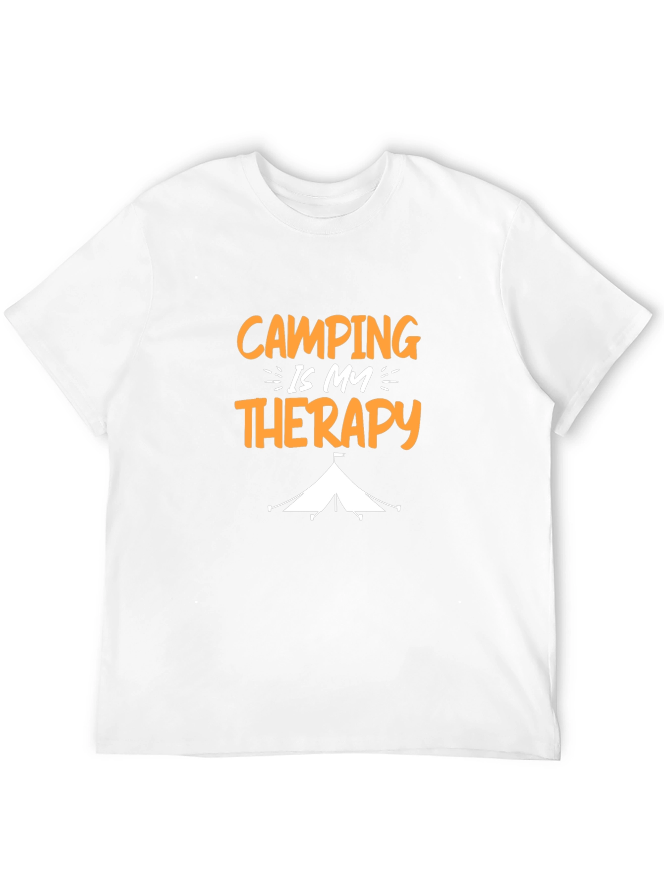 Camping Is My Therapy Graphic Tee - Black