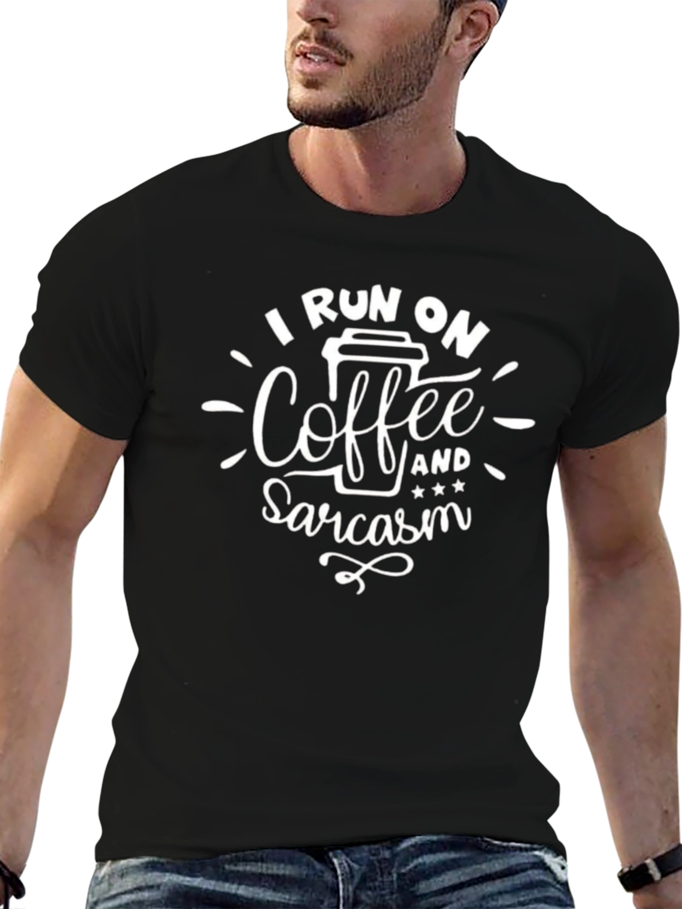 I Run on Coffee and Sarcasm Graphic Tee